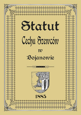 Statut Cechu Szewców w Bojanowie 1885